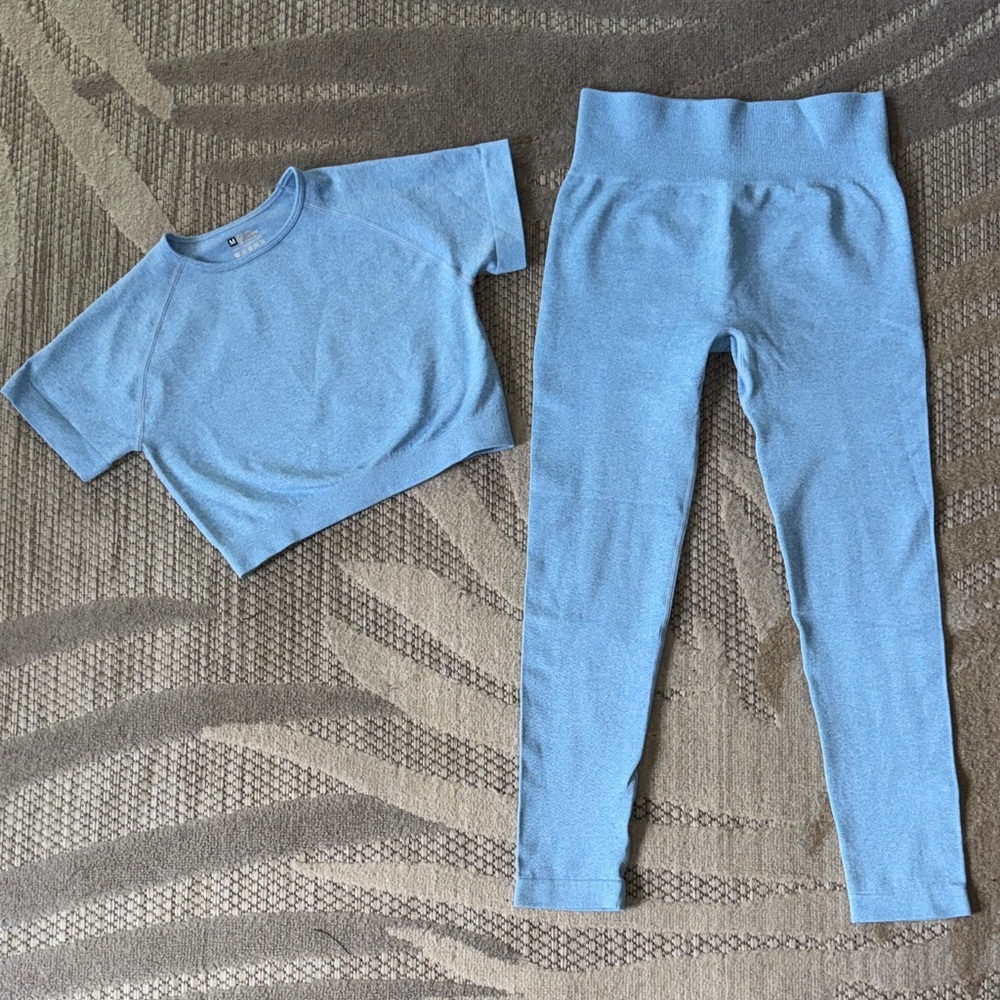 Women’s Blue Leggings and Top Set
